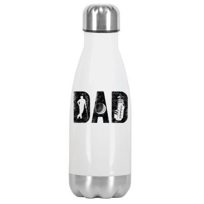 Golfing Dad Classic Bold Font FatherS Day Golf Daddy Stainless Steel Insulated Water Bottle