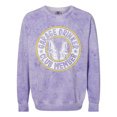 Garage Drinker Club Member Colorblast Crewneck Sweatshirt