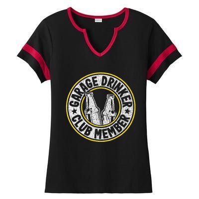 Garage Drinker Club Member Ladies Halftime Notch Neck Tee