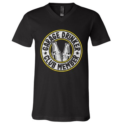 Garage Drinker Club Member V-Neck T-Shirt