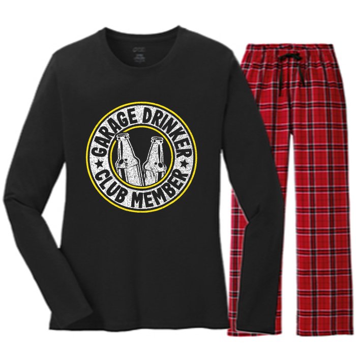 Garage Drinker Club Member Women's Long Sleeve Flannel Pajama Set 