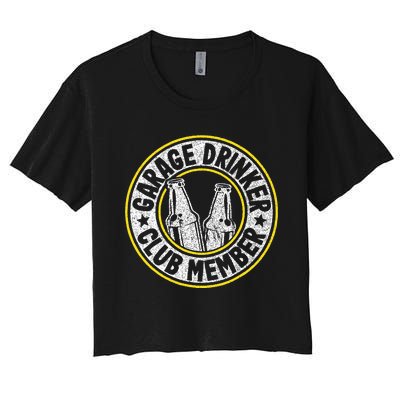 Garage Drinker Club Member Women's Crop Top Tee