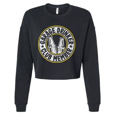 Garage Drinker Club Member Cropped Pullover Crew