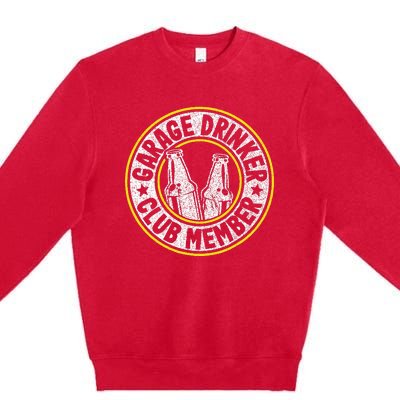 Garage Drinker Club Member Premium Crewneck Sweatshirt