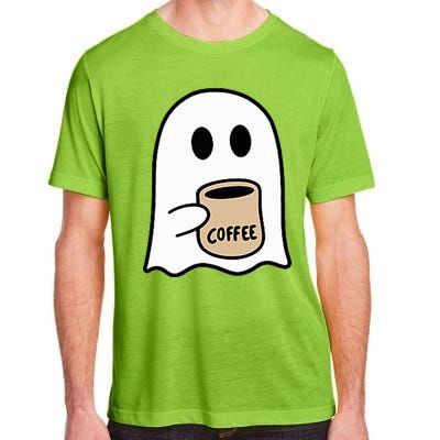 Ghost Drinking Coffee Funny Halloween Costume Adult ChromaSoft Performance T-Shirt