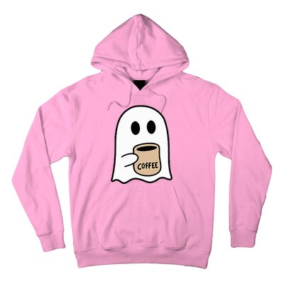 Ghost Drinking Coffee Funny Halloween Costume Hoodie