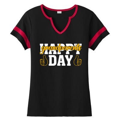 Grandparents Day Celebration Print Ladies Halftime Notch Neck Tee