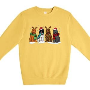 Goldendoodle Dogs Christmas Lights Golden Doodle Dog Xmas Pj Premium Crewneck Sweatshirt