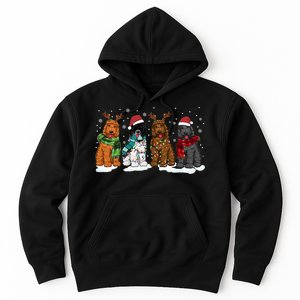 Goldendoodle Dogs Christmas Lights Golden Doodle Dog Xmas Pj Hoodie