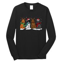 Goldendoodle Dogs Christmas Lights Golden Doodle Dog Xmas Pj Long Sleeve Shirt