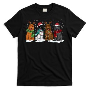 Goldendoodle Dogs Christmas Lights Golden Doodle Dog Xmas Pj T-Shirt