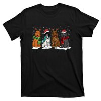 Goldendoodle Dogs Christmas Lights Golden Doodle Dog Xmas Pj T-Shirt