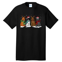 Goldendoodle Dogs Christmas Lights Golden Doodle Dog Xmas Pj Tall T-Shirt