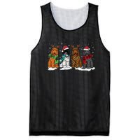 Goldendoodle Dogs Christmas Lights Golden Doodle Dog Xmas Pj Mesh Reversible Basketball Jersey Tank