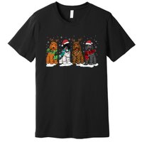 Goldendoodle Dogs Christmas Lights Golden Doodle Dog Xmas Pj Premium T-Shirt