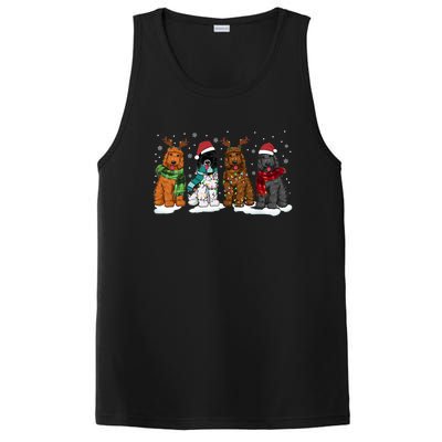 Goldendoodle Dogs Christmas Lights Golden Doodle Dog Xmas Pj PosiCharge Competitor Tank