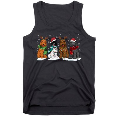 Goldendoodle Dogs Christmas Lights Golden Doodle Dog Xmas Pj Tank Top