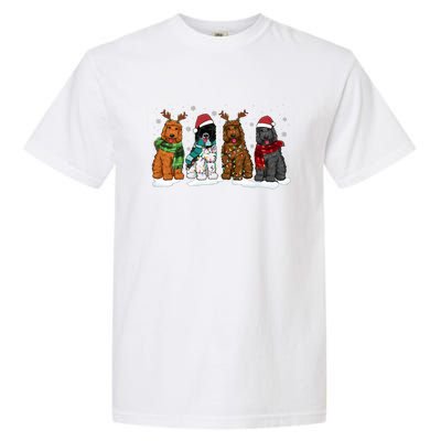 Goldendoodle Dogs Christmas Lights Golden Doodle Dog Xmas Pj Garment-Dyed Heavyweight T-Shirt