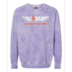 Gamer Dad Call Of Daddy Parenting Ops Funny FatherS Day Colorblast Crewneck Sweatshirt