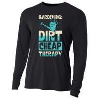 Gardening Dirty Cheap Therapy Funny Cute Earth Day Plant Mom Cooling Performance Long Sleeve Crew