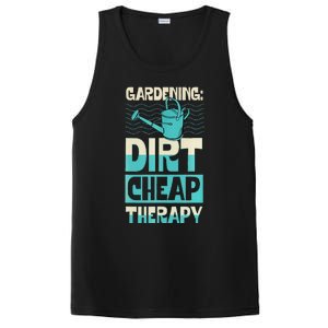 Gardening Dirty Cheap Therapy Funny Cute Earth Day Plant Mom PosiCharge Competitor Tank