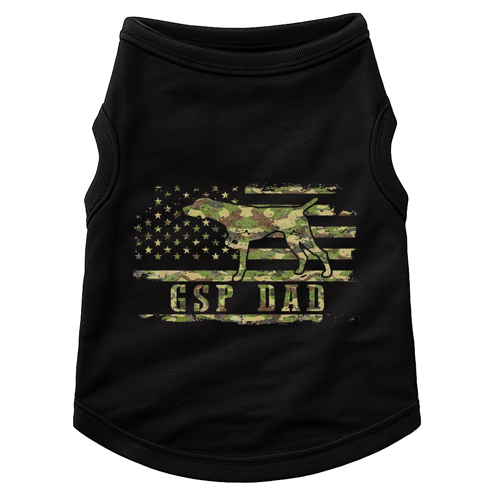 Gsp Dad Camo American Flag German Shorthaired Pointer Dog Doggie Tank