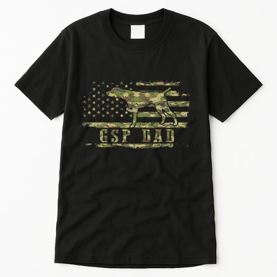 Gsp Dad Camo American Flag German Shorthaired Pointer Dog Tall T-Shirt