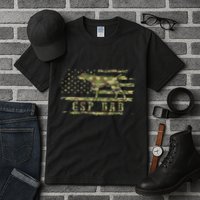 Gsp Dad Camo American Flag German Shorthaired Pointer Dog Tall T-Shirt