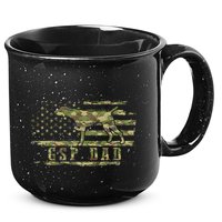 Gsp Dad Camo American Flag German Shorthaired Pointer Dog 15oz Campfire Ceramic Mug