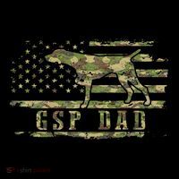 Gsp Dad Camo American Flag German Shorthaired Pointer Dog Poster