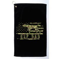 Gsp Dad Camo American Flag German Shorthaired Pointer Dog Golf Towel