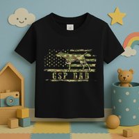 Gsp Dad Camo American Flag German Shorthaired Pointer Dog Toddler T-Shirt