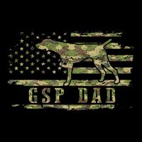 Gsp Dad Camo American Flag German Shorthaired Pointer Dog Toddler T-Shirt