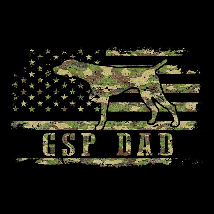 Gsp Dad Camo American Flag German Shorthaired Pointer Dog Toddler T-Shirt