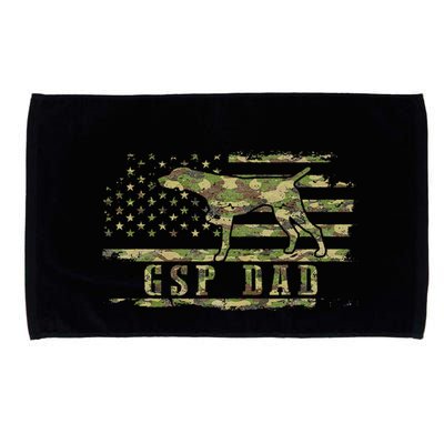 Gsp Dad Camo American Flag German Shorthaired Pointer Dog Microfiber Hand Towel
