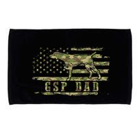 Gsp Dad Camo American Flag German Shorthaired Pointer Dog Microfiber Hand Towel