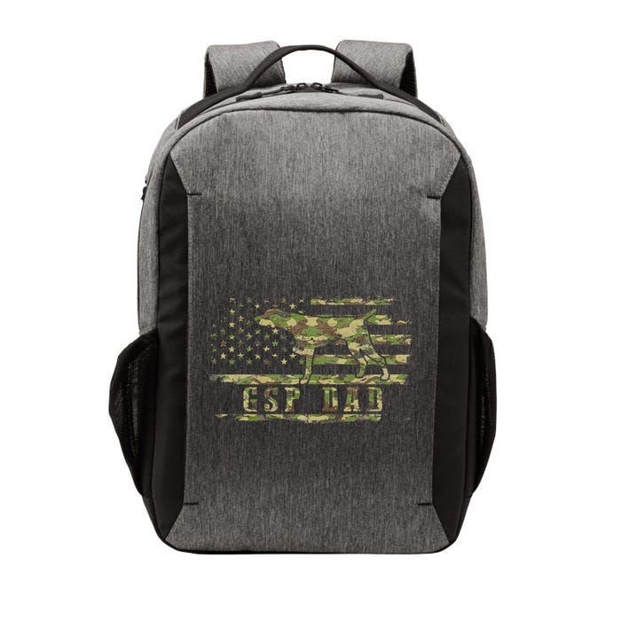 Gsp Dad Camo American Flag German Shorthaired Pointer Dog Vector Backpack