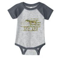 Gsp Dad Camo American Flag German Shorthaired Pointer Dog Infant Baby Jersey Bodysuit