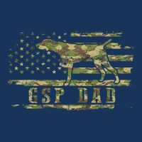 Gsp Dad Camo American Flag German Shorthaired Pointer Dog Infant Baby Jersey Bodysuit