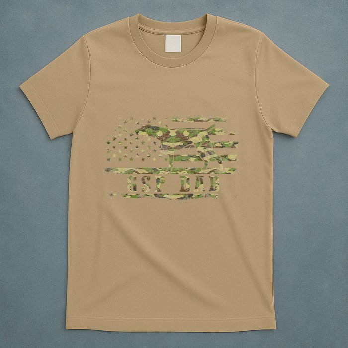 Gsp Dad Camo American Flag German Shorthaired Pointer Dog T-Shirt
