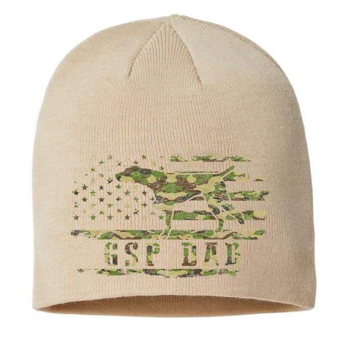 Gsp Dad Camo American Flag German Shorthaired Pointer Dog Sustainable Beanie