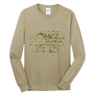 Gsp Dad Camo American Flag German Shorthaired Pointer Dog Tall Long Sleeve T-Shirt