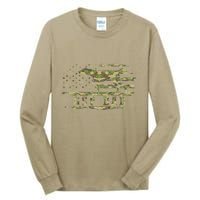 Gsp Dad Camo American Flag German Shorthaired Pointer Dog Tall Long Sleeve T-Shirt