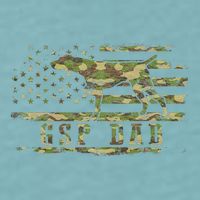 Gsp Dad Camo American Flag German Shorthaired Pointer Dog Sueded Cloud Jersey T-Shirt