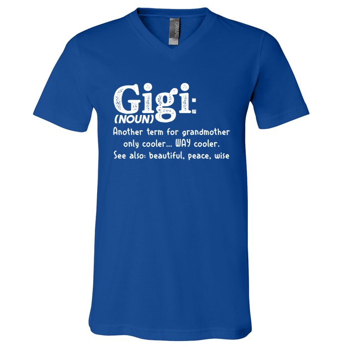 Gigi Definition Cute Gift Gigi Gift Grandma Birthday Tee Cute Gift V-Neck T-Shirt