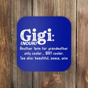 Gigi Definition Cute Gift Gigi Gift Grandma Birthday Tee Cute Gift Coaster