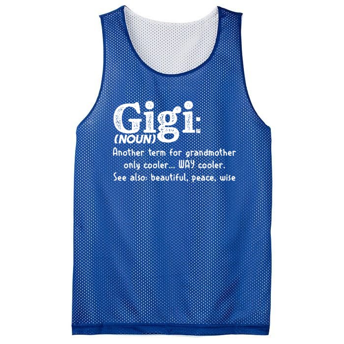 Gigi Definition Cute Gift Gigi Gift Grandma Birthday Tee Cute Gift Mesh Reversible Basketball Jersey Tank