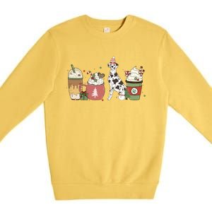 Great Dane Coffee Latte Winter Christmas Dog Mom Holiday Gift Premium Crewneck Sweatshirt