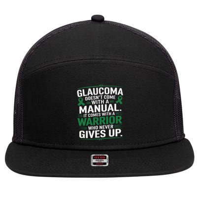 Glaucoma DoesnT Come With A Manual It Comes With A Warrior 7 Panel Mesh Trucker Snapback Hat
