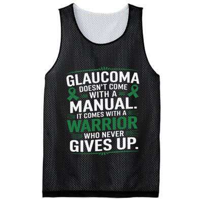 Glaucoma DoesnT Come With A Manual It Comes With A Warrior Mesh Reversible Basketball Jersey Tank